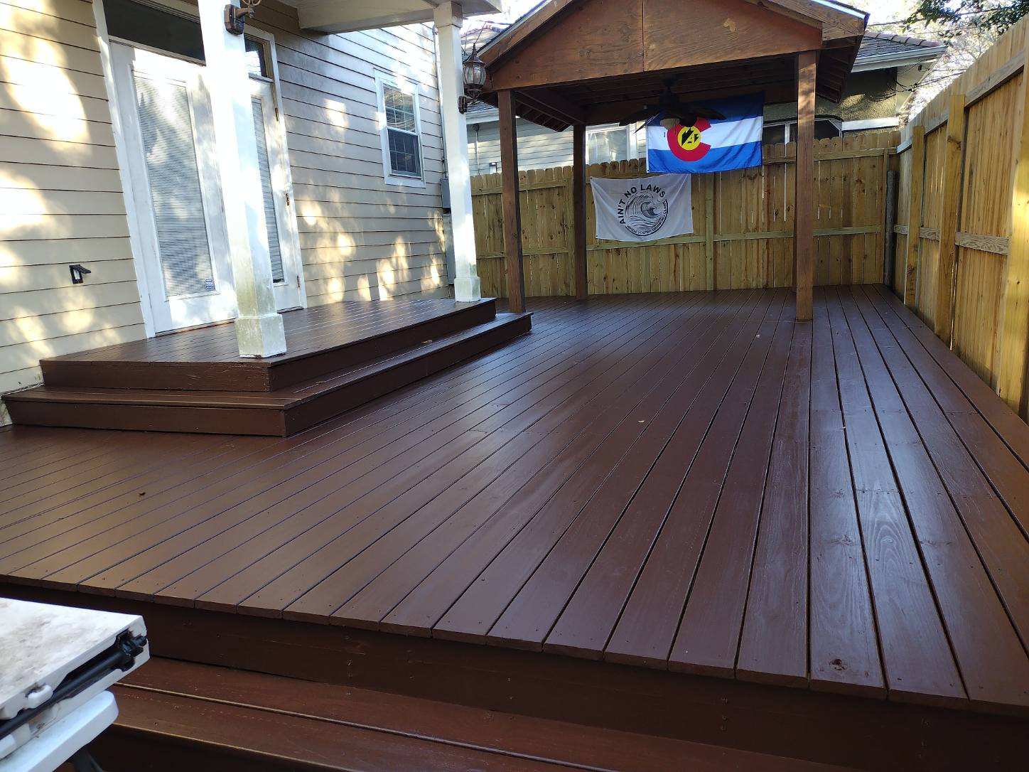 Large deck rebuilt and painted